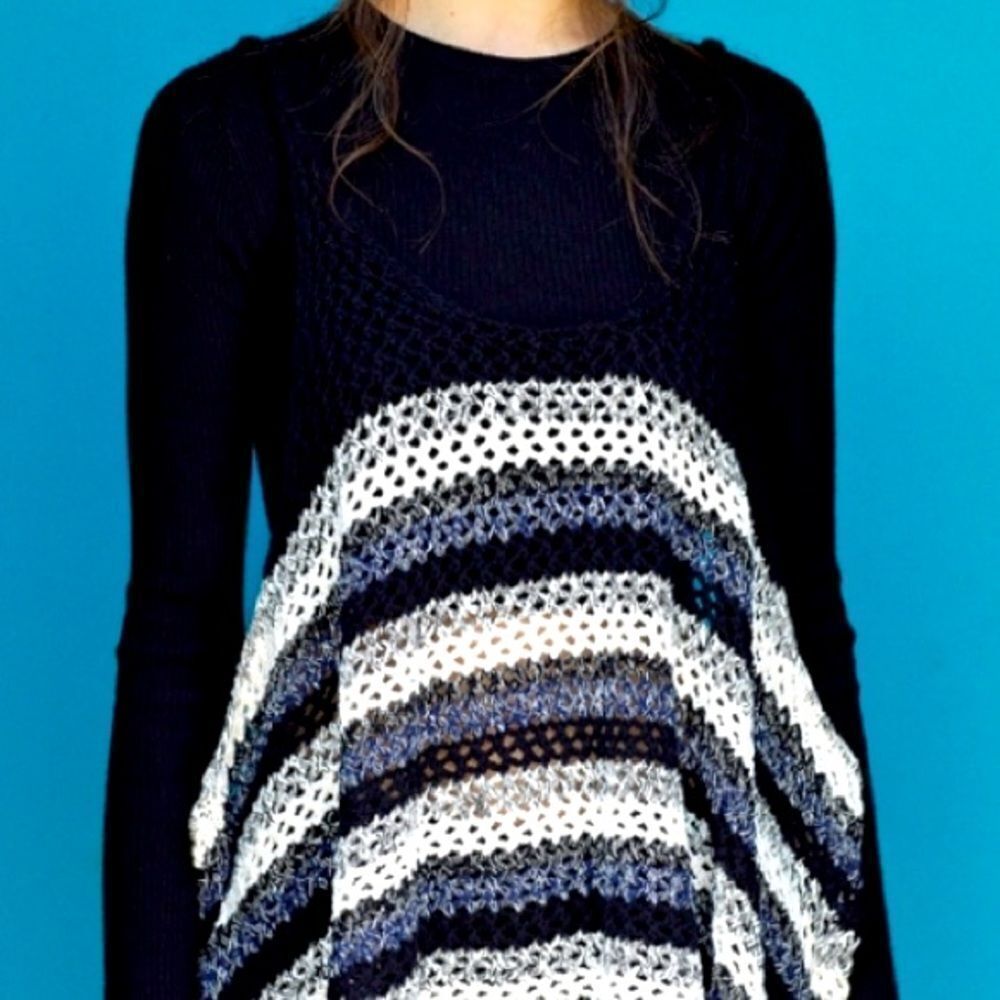 Zara Knit Oversized Racer Back Tank Top-Size M - Picture 3 of 13